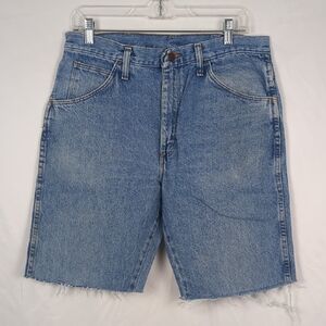 VINTAGE Rustler Men's 34 Denim Cut Off Shorts